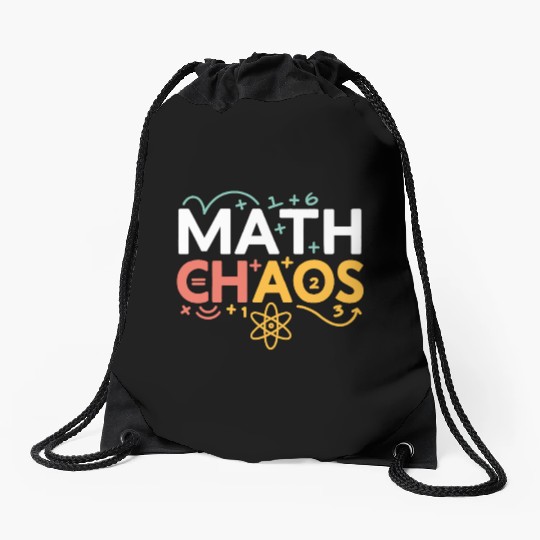Math Chaos – Colorful Funny Math Design Drawstring Bags