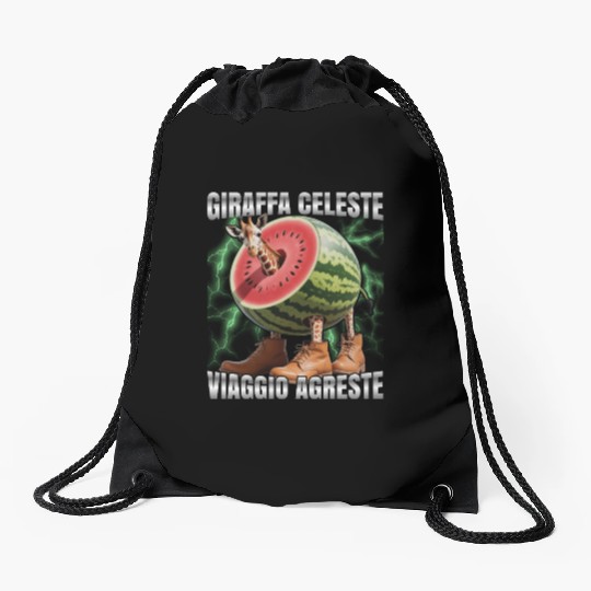 Giraffe Celeste Viggio Drawstring Bags – Surreal Meme Drawstring Bags