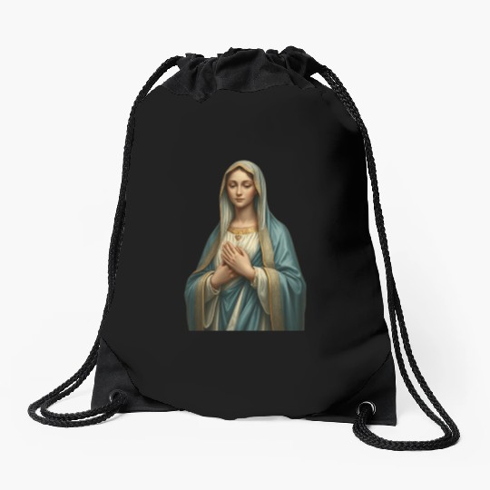 Madonna and Child Divine Embrace Drawstring Bags