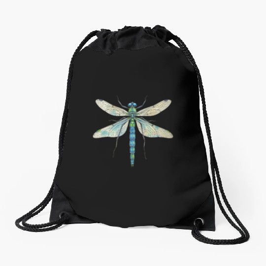 Dragonfly design insect art entomology I love bugs Drawstring Bags