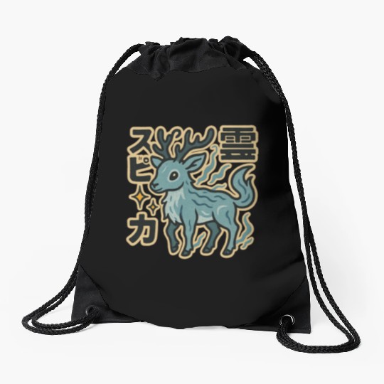 Spirit Elk Japanese Drawstring Bags
