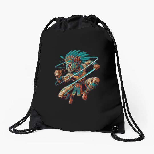 Aztec Warrior - Inca Maya Mayans Drawstring Bags