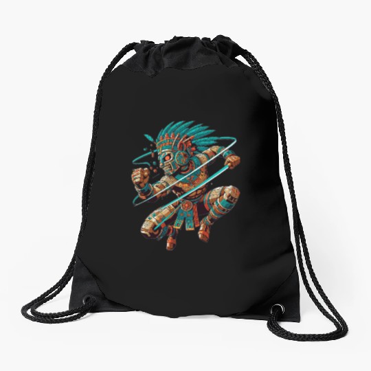 Aztec Warrior - Inca Maya Mayans Drawstring Bags