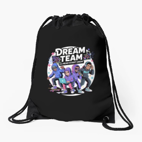 Dream Team Vibes: Head Start Crew Edition Drawstring Bags