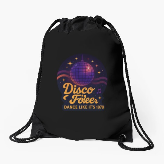 Disco Foiler 1970s Dance Drawstring Bags