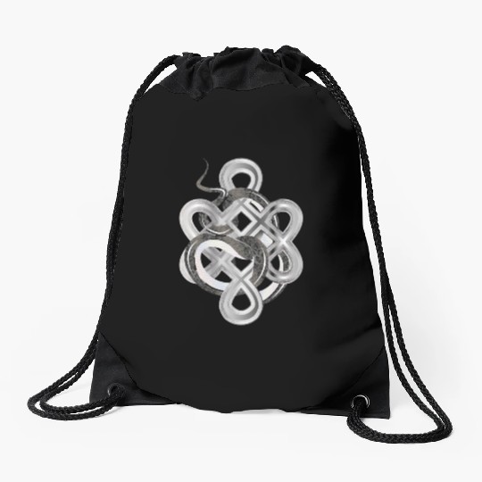 Silver Snake Knot – Mystical & Elegant Drawstring Bags