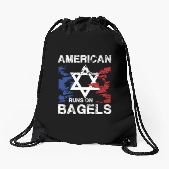 American Pride with Star and Bagel Spirit Drawstring Bags