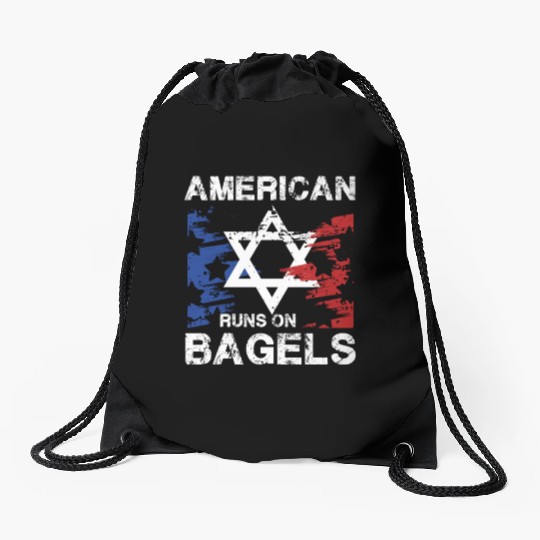 American Pride with Star and Bagel Spirit Drawstring Bags