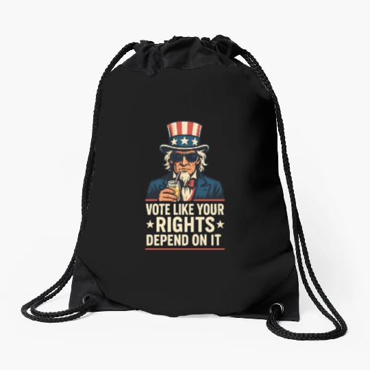 Vote Like It Matters - Democracy Defender Drawstring Bags