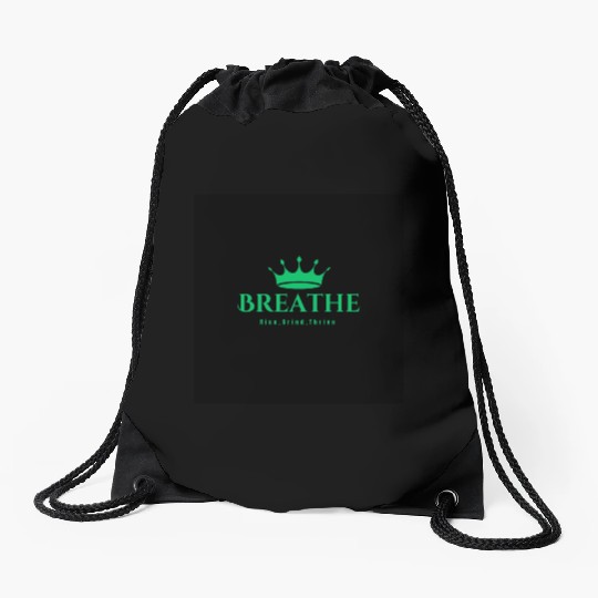 Breathe Rise Grind Thrive Flow Drawstring Bags