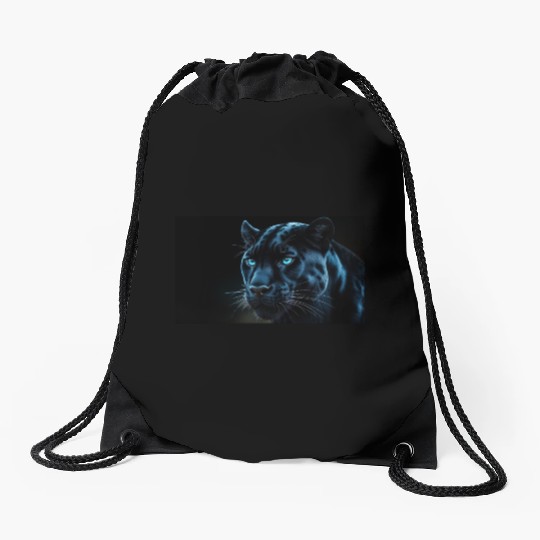 Black Panther Drawstring Bags
