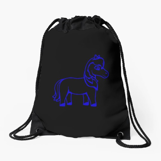 Horse Sweet Pony Foal Horse Girl Cute Comic Fun Drawstring Bags