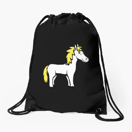 Horse Sweet Pony Foal Horse Girl Cute Comic Fun Drawstring Bags
