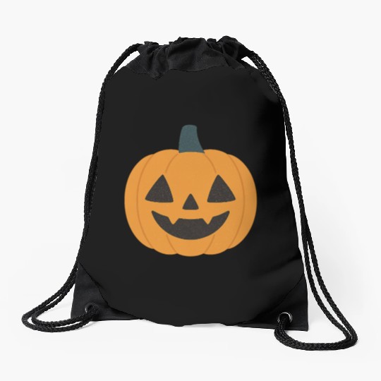Festive Pumpkin Jack-o'-Lantern Design Drawstring Bags