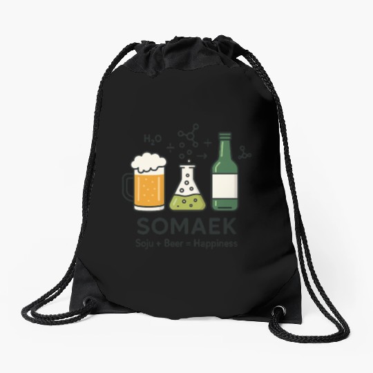 Korean Drinking Culture – Soju & Somaek Vibes Drawstring Bags