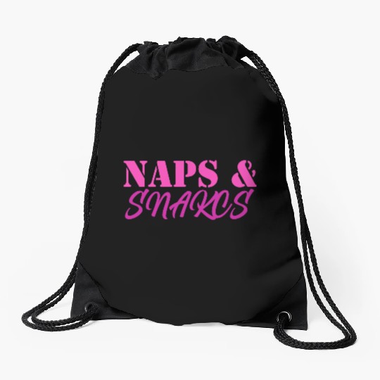 Naps & Snacks Drawstring Bags