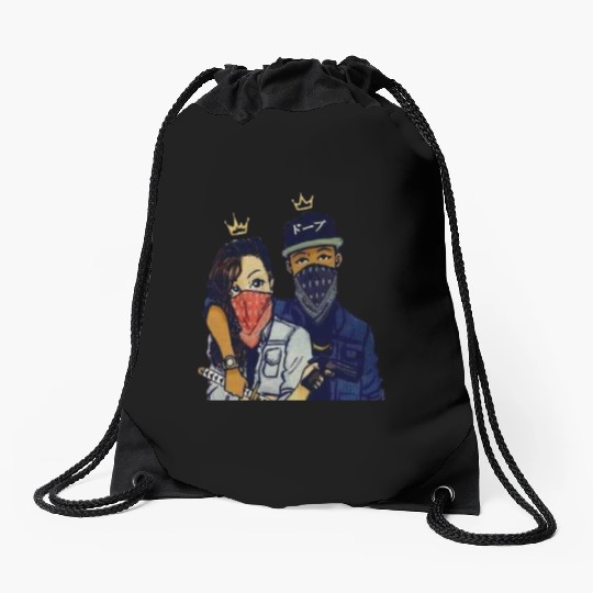 Urban Rebels Masked Duo Drawstring Bags Design