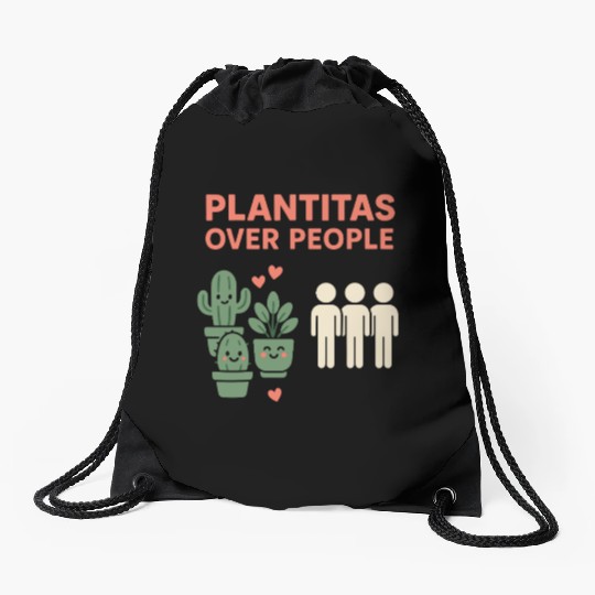 Plantita Latina Plant Mom Plantita Life Hispanic Drawstring Bags