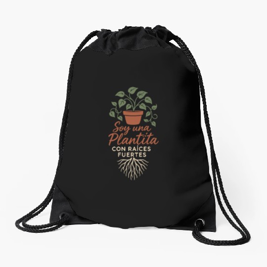 Plantita Latina Plant Mom Plantita Life Hispanic Drawstring Bags