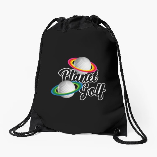 Golf Planet Drawstring Bags