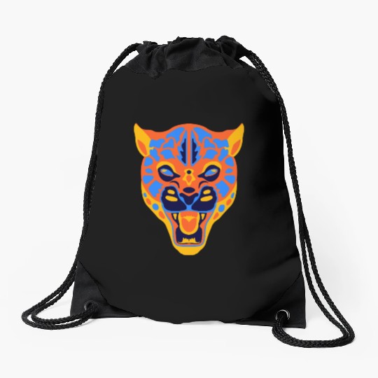 Vivid Jaguar Bold Print Drawstring Bags