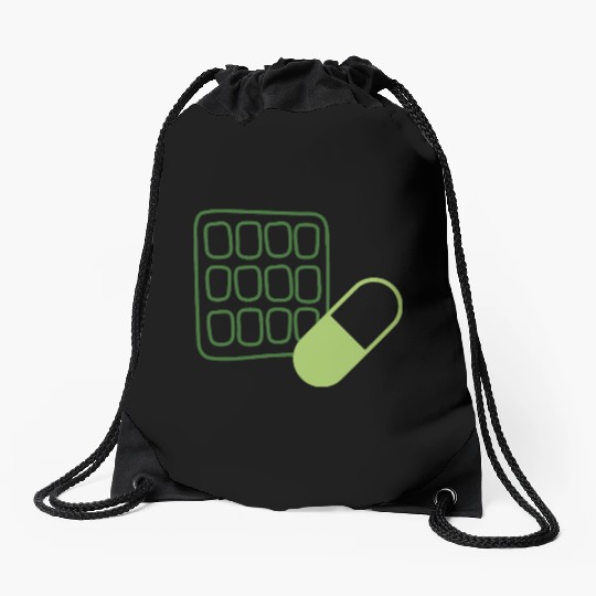Waffle Pill Logo GnG Drawstring Bags