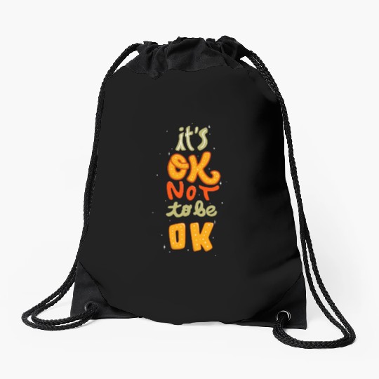 Playful Cookie It's oke Not Drawstring Bags
