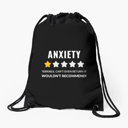 Abstract Anxiety and Emotions Illustration Drawstring Bags