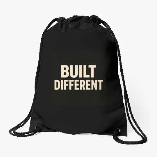 Empowering Built Different Motif Drawstring Bags