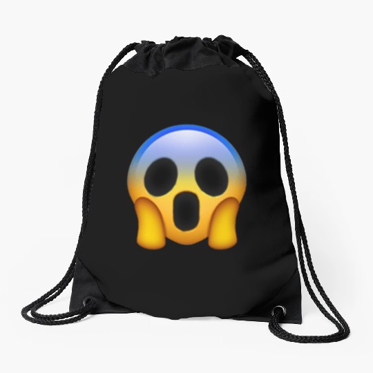 Expressive Scream Emmoticon Drawstring Bags