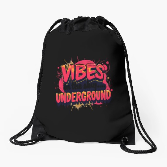 Vivid Underground Vibe Drawstring Bags
