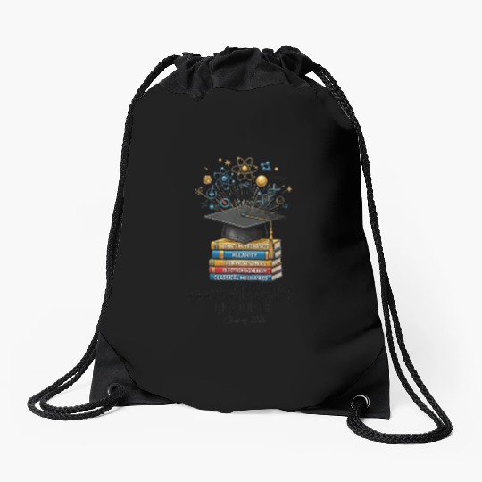 proud physics graduate class of 2026 Drawstring Bags