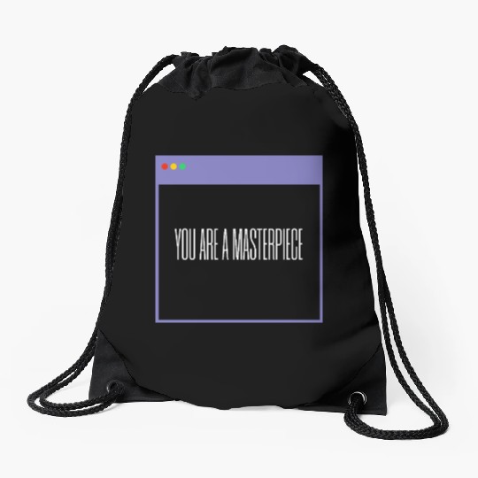 Inspirational Self Love Design Drawstring Bags