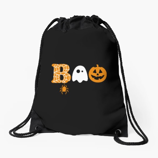 Halloween Boo Ghost Pumpkin Spooky Costume Party Drawstring Bags