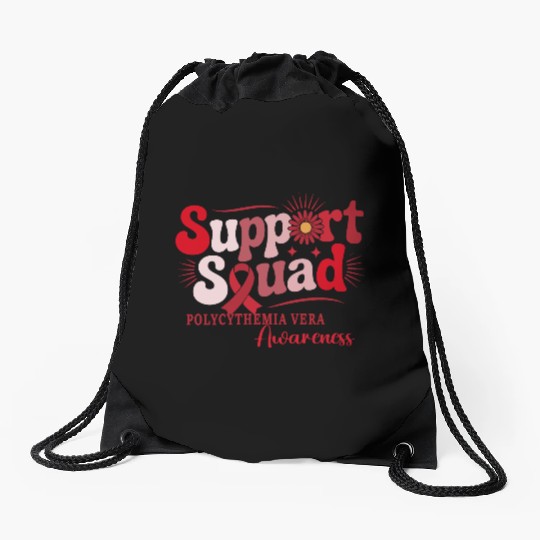 Polycythemia Vera Support Squad Design Drawstring Bags