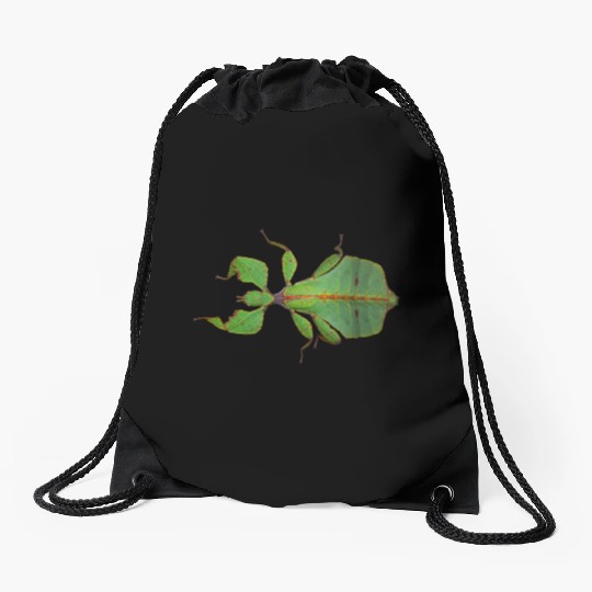 Real Leaf Insect Drawstring Bags