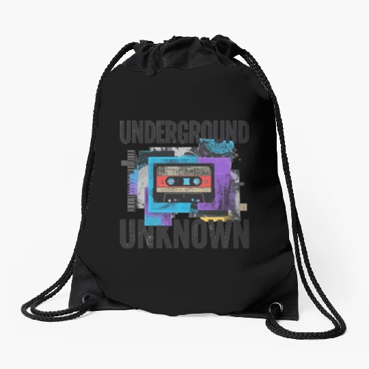 Underground Cassette Tape Urban Art Drawstring Bags