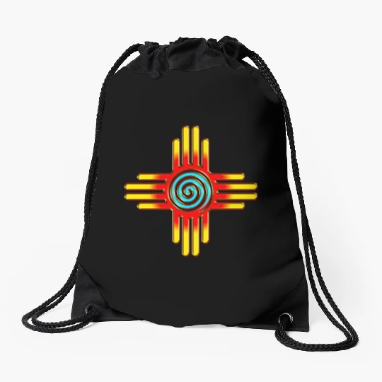 Zia Sun Spiral, Zia Pueblo, New Mexico I Drawstring Bags
