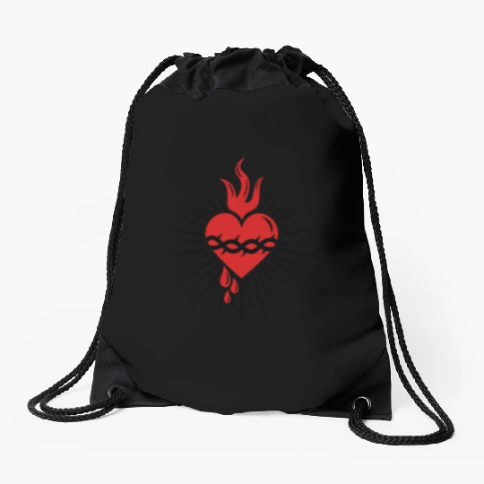 Sacred Heart of Jesus - Christ Consciousness Drawstring Bags