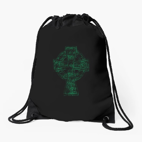 Classic Vintage Style Celtic Cross Crucifix Drawstring Bags