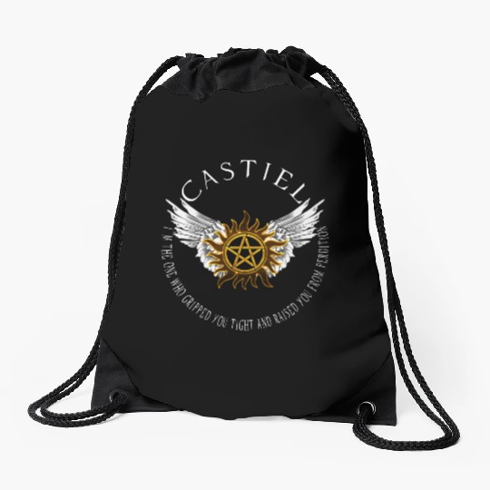 Castiel Protection Symbol Drawstring Bags