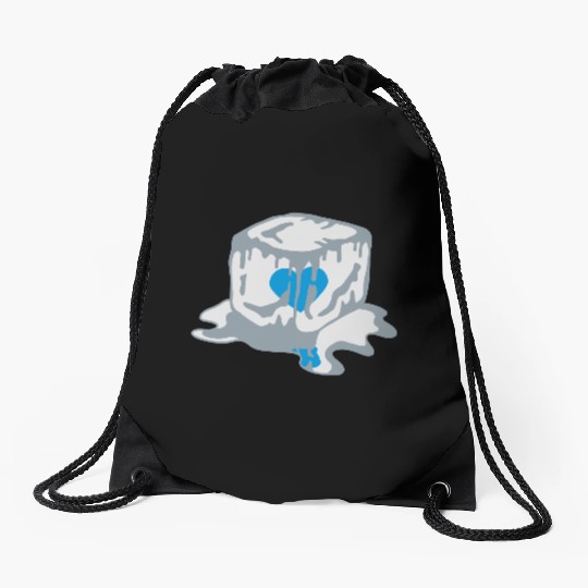 Ice Cube Heart Drawstring Bags