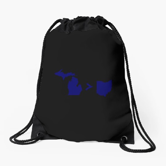 Funny Michigan Greater Than Ohio Drawstring Bags