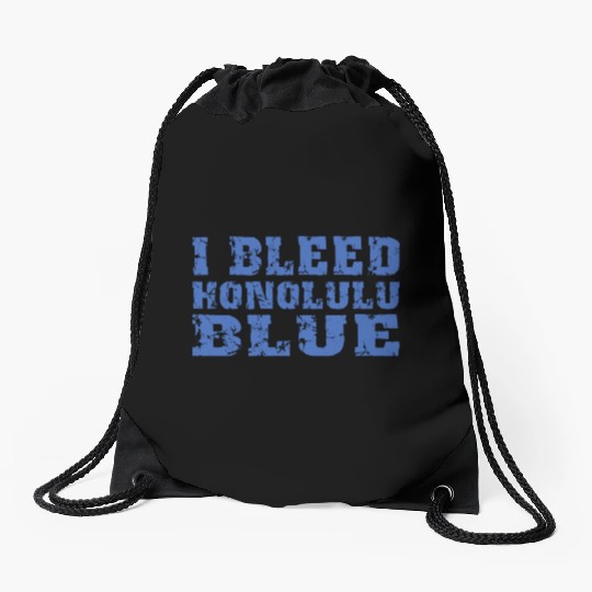 I Bleed Honolulu Blue Detroit Drawstring Bags
