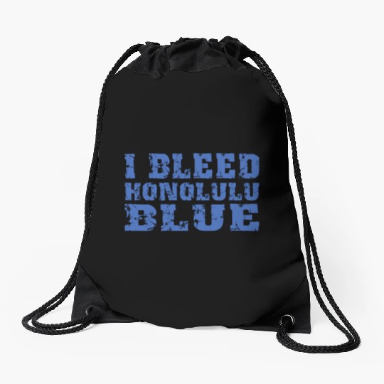I Bleed Honolulu Blue Detroit Drawstring Bags