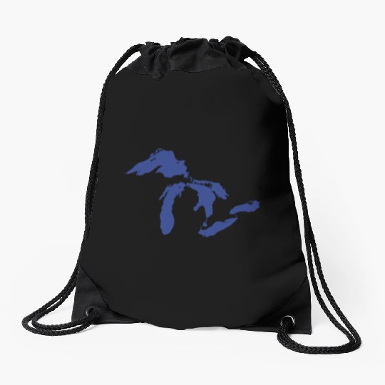 Great Lakes Large Drawstring Bags