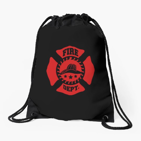 Fire Brigade logo symbol design Drawstring Bags