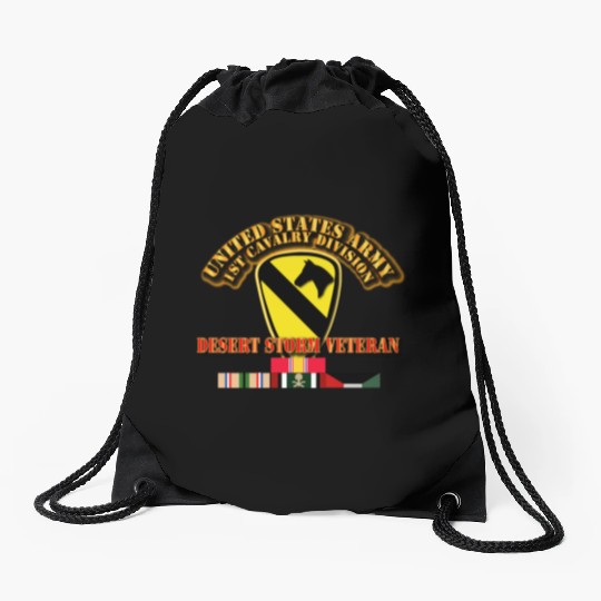 Army - 1st Cavalry Division - Desert Storm Veteran Drawstring Bags