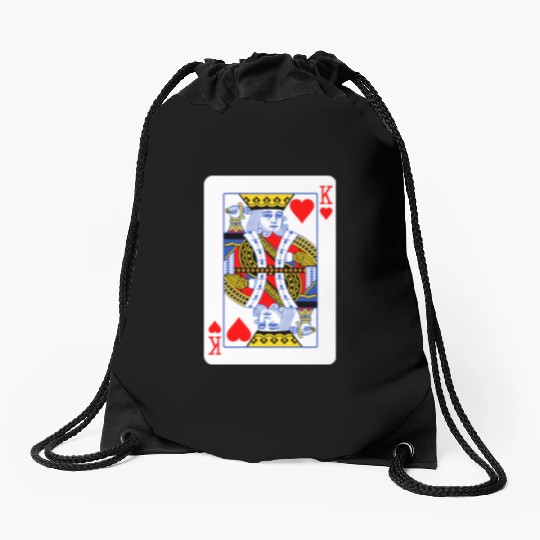 King Of Hearts Couple Drawstring Bags