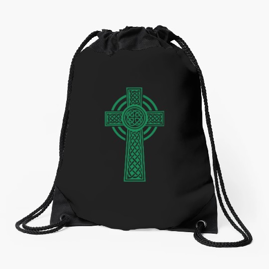 Celtic cross Drawstring Bags